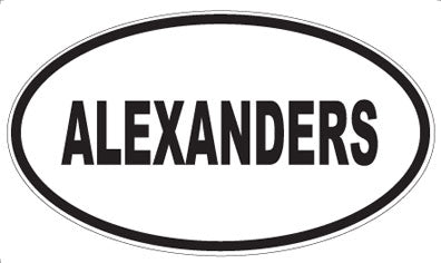 ALEXANDERS - Oval Magnet
