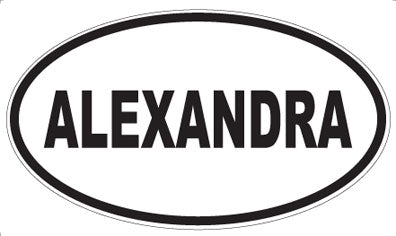 ALEXANDRA - Oval Sticker
