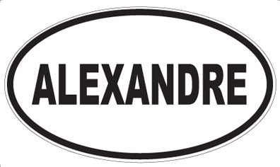 ALEXANDRE - Oval Sticker