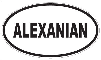 ALEXANIAN - Oval Sticker