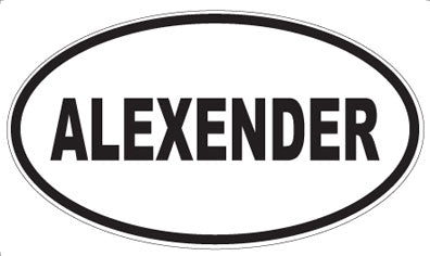 ALEXENDER - Oval Sticker