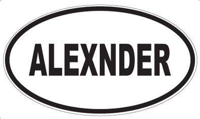 ALEXNDER - Oval Sticker