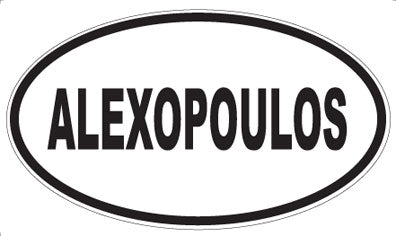 ALEXOPOULOS - Oval Sticker