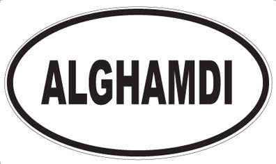 ALGHAMDI - Oval Sticker