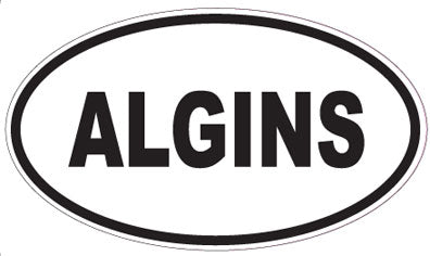 ALGINS - Oval Sticker