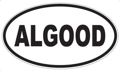 ALGOOD - Oval Sticker