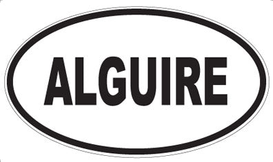 ALGUIRE - Oval Sticker