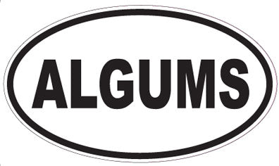 ALGUMS - Oval Sticker