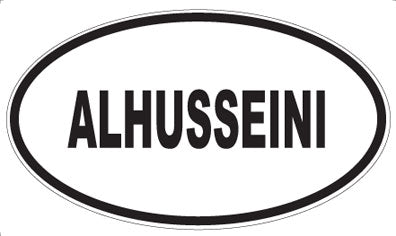 ALHUSSEINI - Oval Sticker