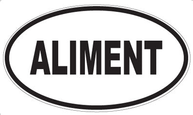 ALIMENT - Oval Sticker