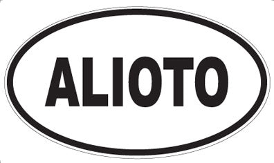 ALIOTO - Oval Sticker