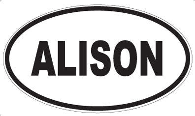 ALISON - Oval Sticker