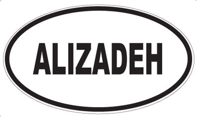 ALIZADEH - Oval Sticker