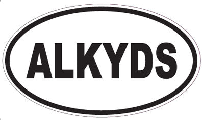 ALKYDS - Oval Sticker
