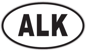 ALK - 3 Letter Initials Oval Sticker