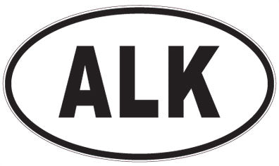 ALK - 3 Letter Initials Oval Magnet