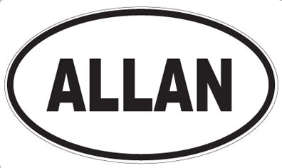 ALLAN - Oval Sticker