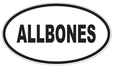 ALLBONES - Oval Sticker