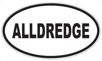 ALLDREDGE - Oval Sticker