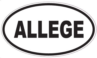 ALLEGE - Oval Sticker