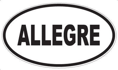 ALLEGRE - Oval Sticker
