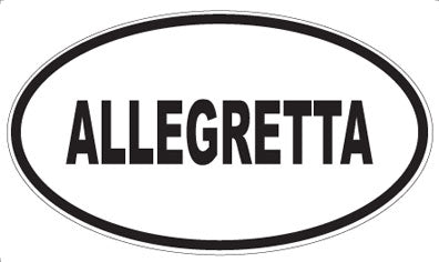 ALLEGRETTA - Oval Sticker