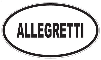 ALLEGRETTI - Oval Sticker