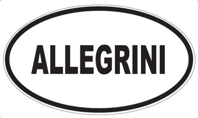 ALLEGRINI - Oval Sticker
