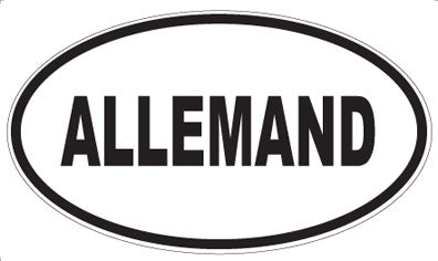 ALLEMAND - Oval Magnet