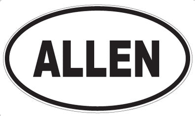 ALLEN - Oval Sticker