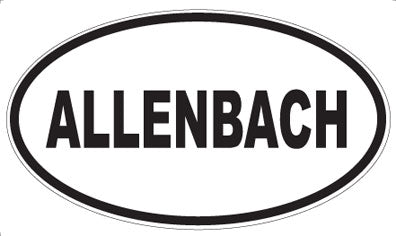 ALLENBACH - Oval Sticker