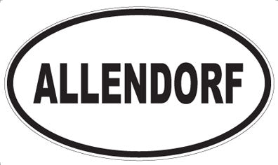 ALLENDORF - Oval Sticker