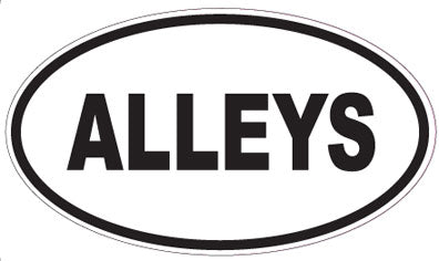 ALLEYS - Oval Sticker