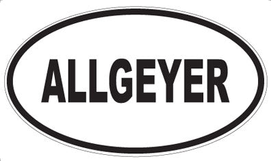 ALLGEYER - Oval Sticker