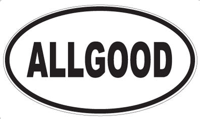 ALLGOOD - Oval Sticker