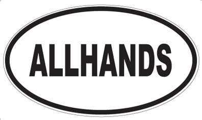 ALLHANDS - Oval Sticker