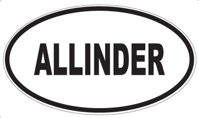 ALLINDER - Oval Sticker
