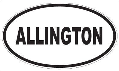 ALLINGTON - Oval Sticker