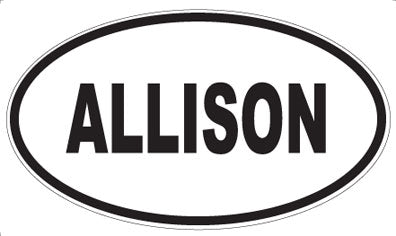 ALLISON - Oval Sticker