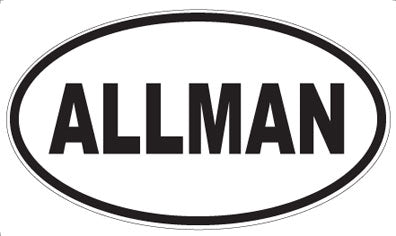 ALLMAN - Oval Sticker
