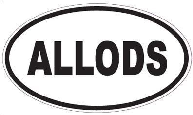 ALLODS - Oval Sticker