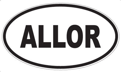 ALLOR - Oval Sticker