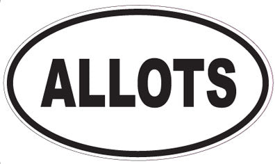 ALLOTS - Oval Sticker