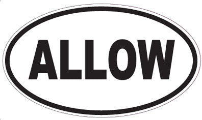 ALLOW - Oval Sticker