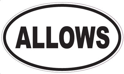 ALLOWS - Oval Sticker