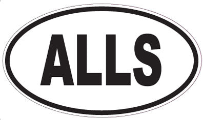 ALLS - Oval Sticker