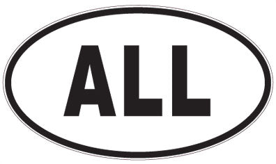 ALL - 3 Letter Initials Oval Magnet