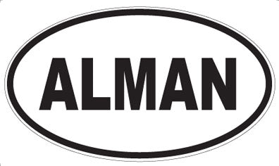 ALMAN - Oval Magnet