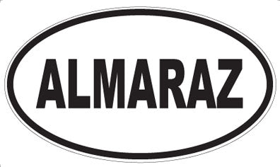 ALMARAZ - Oval Magnet