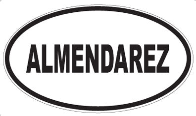 ALMENDAREZ - Oval Sticker